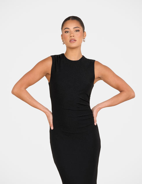 Margo High Neck Lurex Maxi